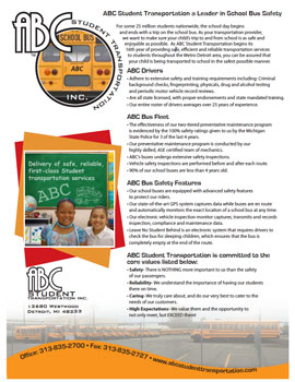 View the ABC Student Transportation One-sheet